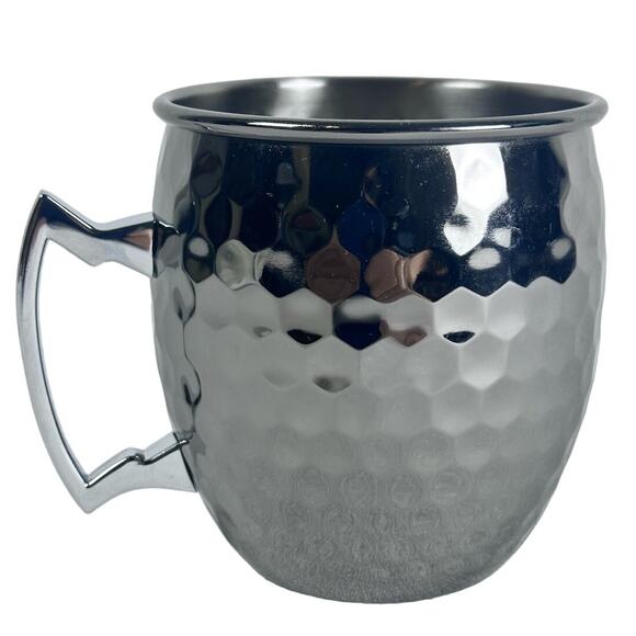 Moscow Mule Stainless Steel Mug Gunmetal Gray Chrome Handle-Excellent! - Picture 3 of 7